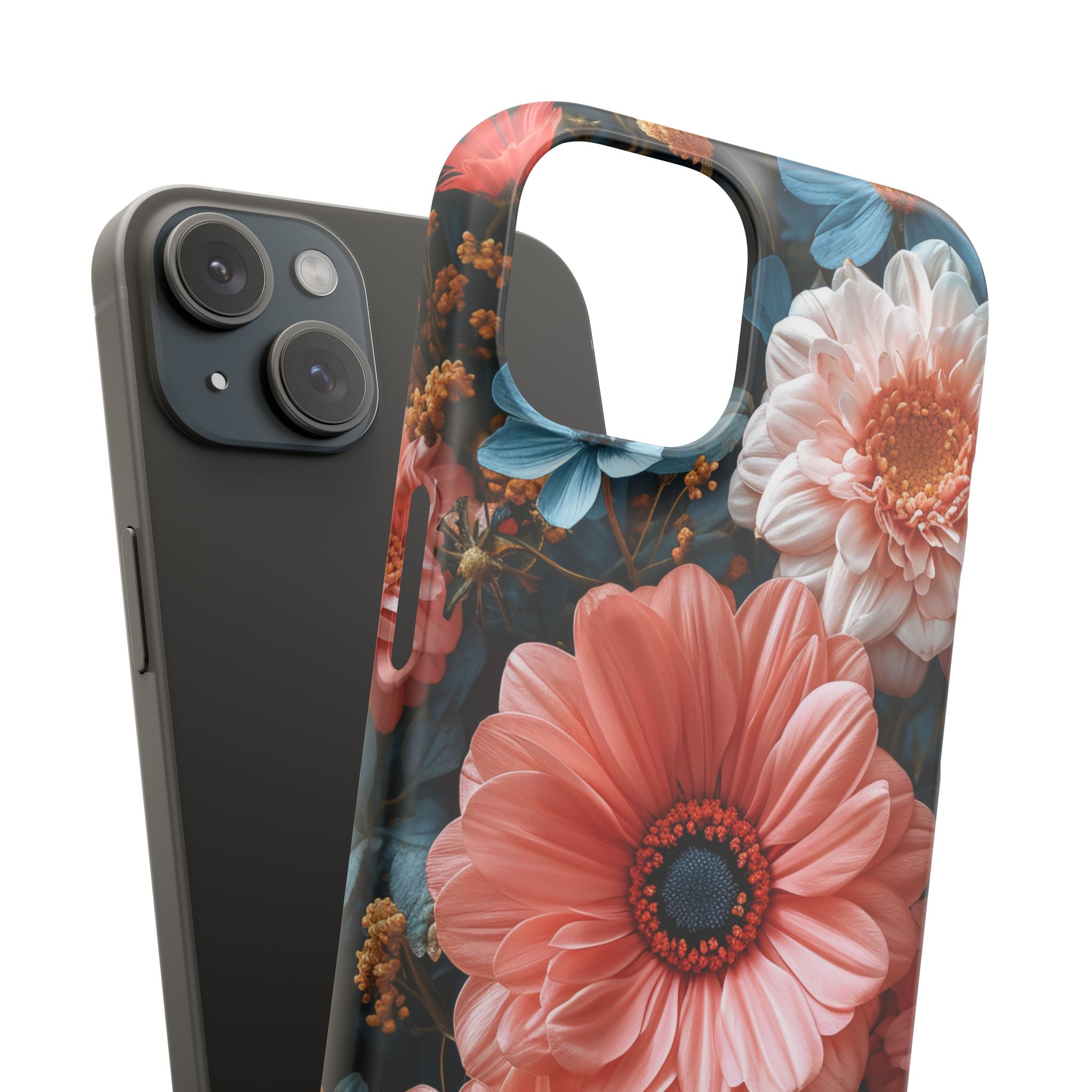 Surreal Floral Harmony iPhone 15 - Slim Phone Case