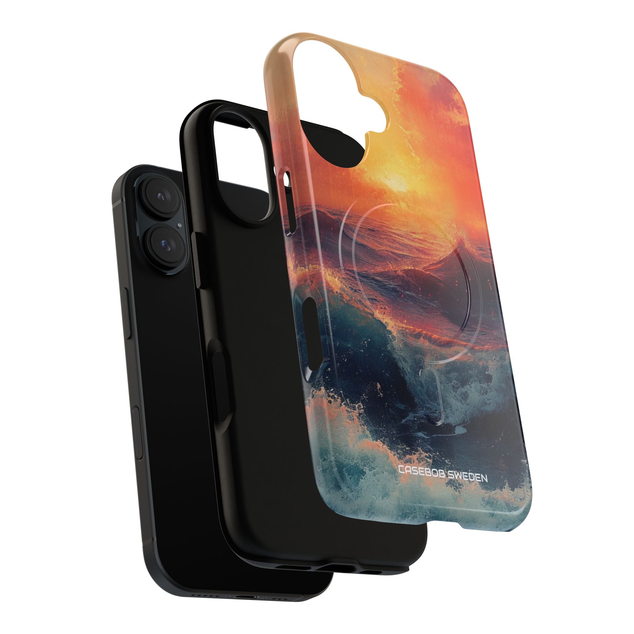 Ocean Sunset Waves - Tough + MagSafe® iPhone 16 Phone Case