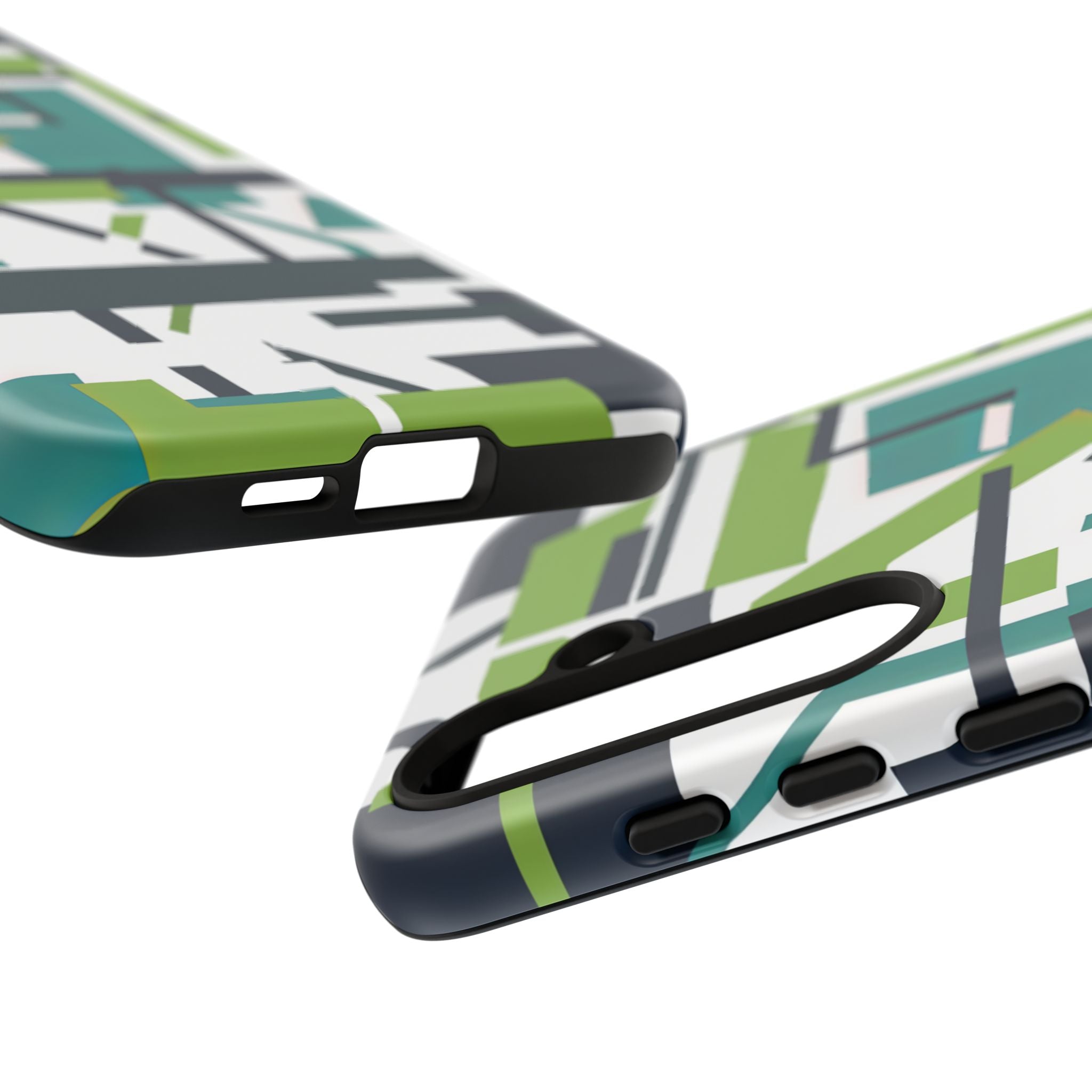 Green Geometry Glide Samsung S24 - Tough Phone Case