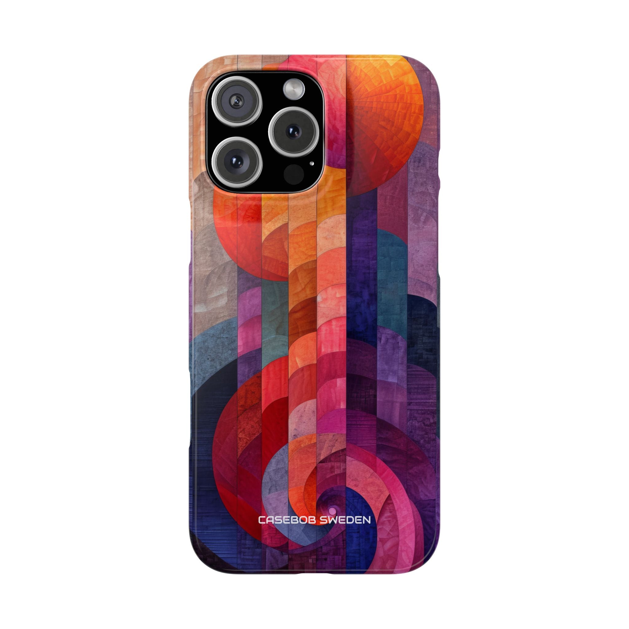 Purple Orange Abstract - Slim iPhone 16 Phone Case