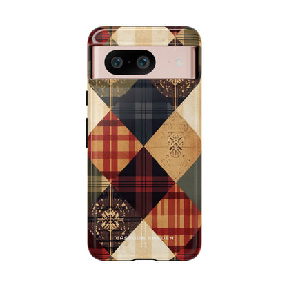 Rustic Geometric Patchwork Harmony Google Pixel 8 - Tough Phone Case