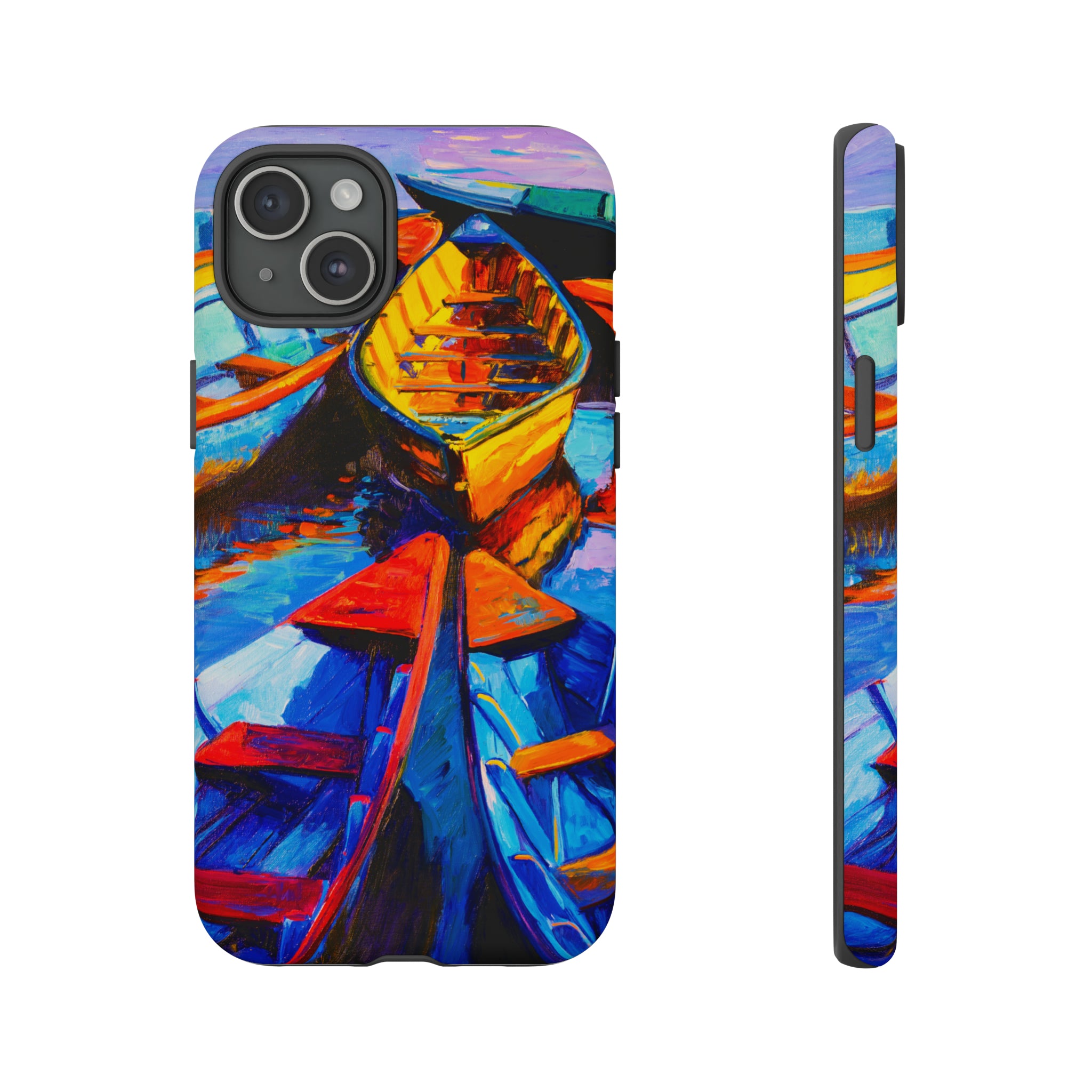 Oil painting - Wooden Boat - Protective Phone Case