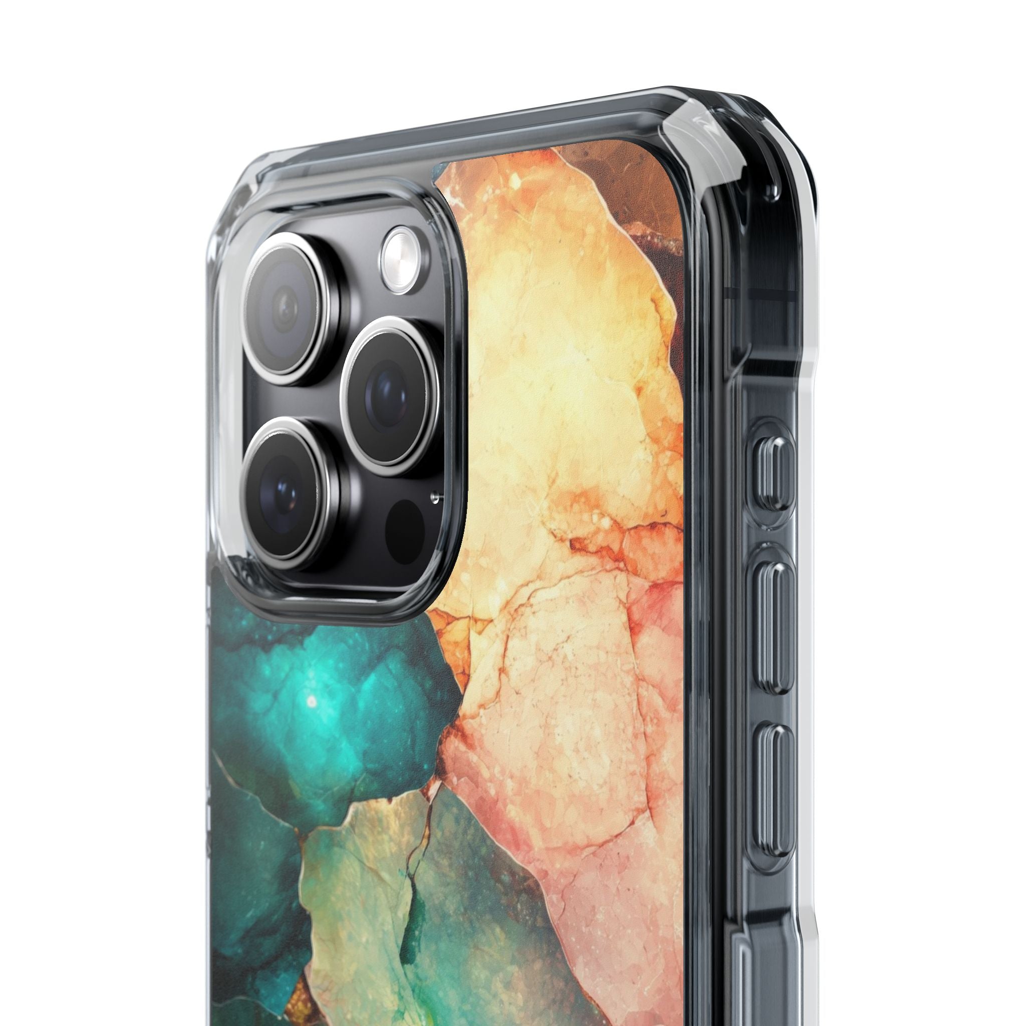 Teal Mosaic Veins iPhone 15 Pro Max Case - Impact