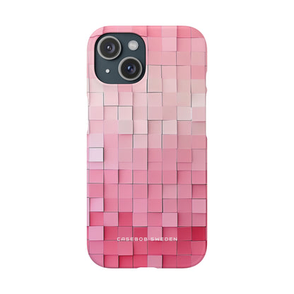 Gradient Pink Mosaic iPhone 15 - Slim Phone Case