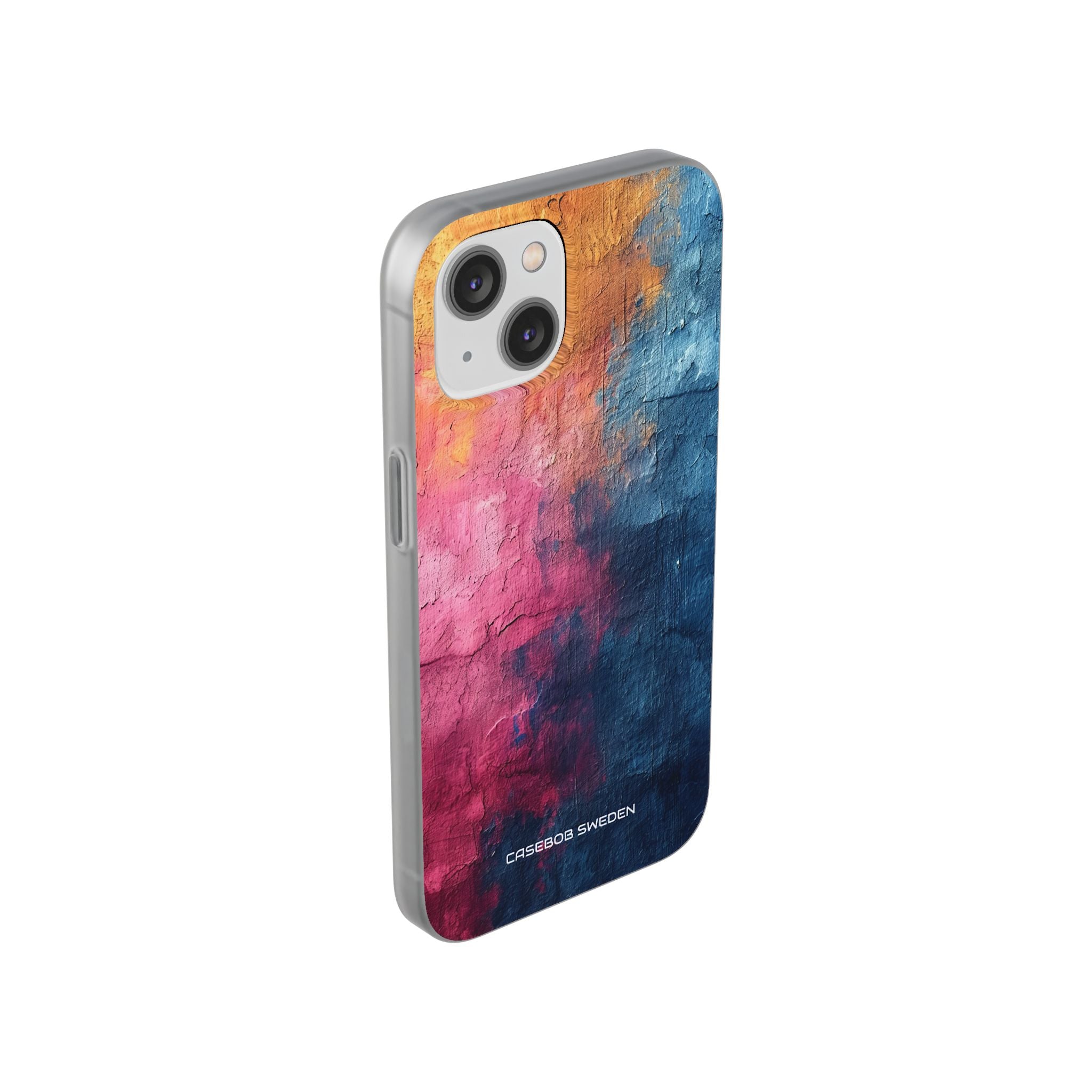 Blue Pink Abstract - Flexi iPhone 14 Phone Case