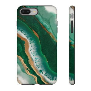 Green & Gold Epoxy - Protective Phone Case