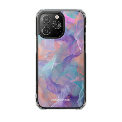 Dreamy Teal Flow - Clear Impact iPhone 14 Phone Case