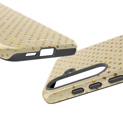 Gold Sparkle Grid Samsung S25 Plus Case - Tough