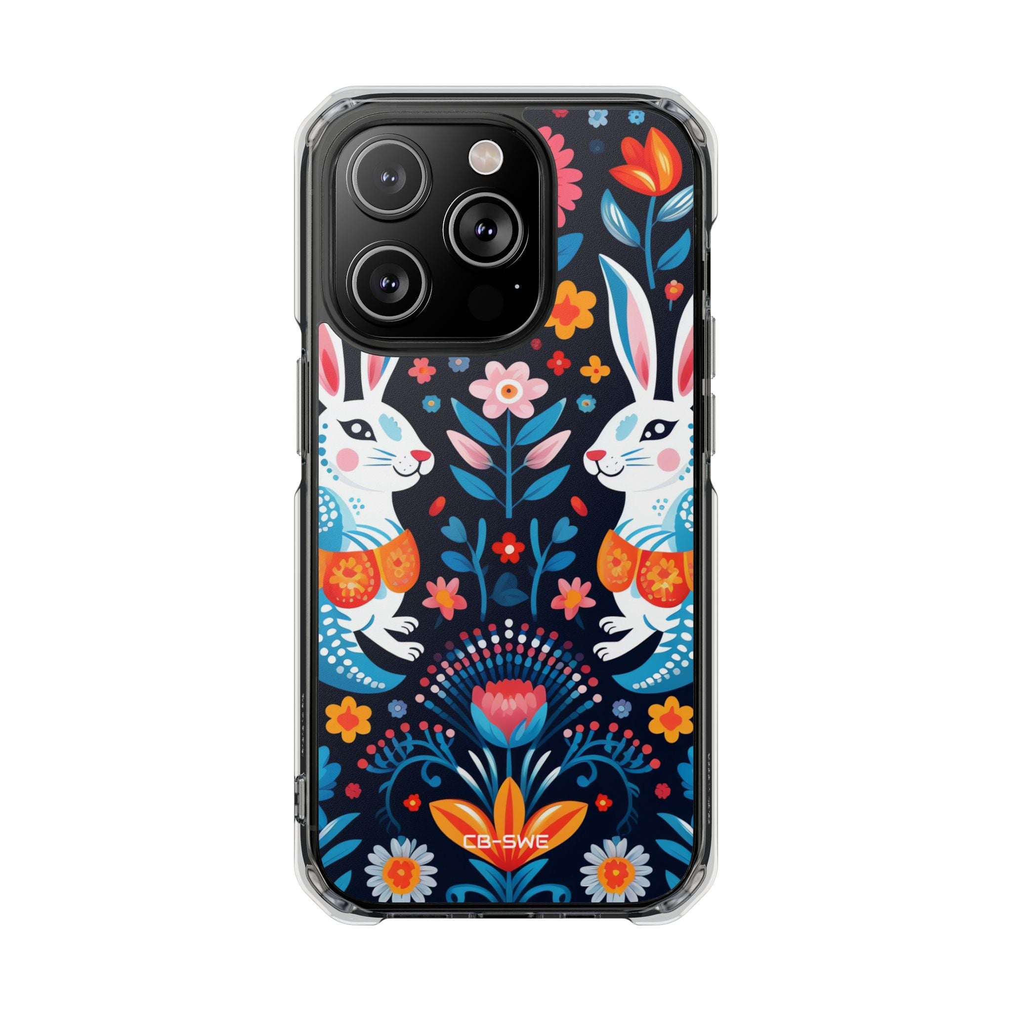 Bunnies Hop Flowers iPhone Case - Impact