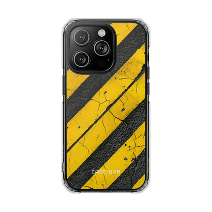 Yellow Stripe Distress iPhone 14 Pro Case - Impact