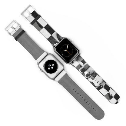 Mirrored Checkerboard Face - Watch Band
