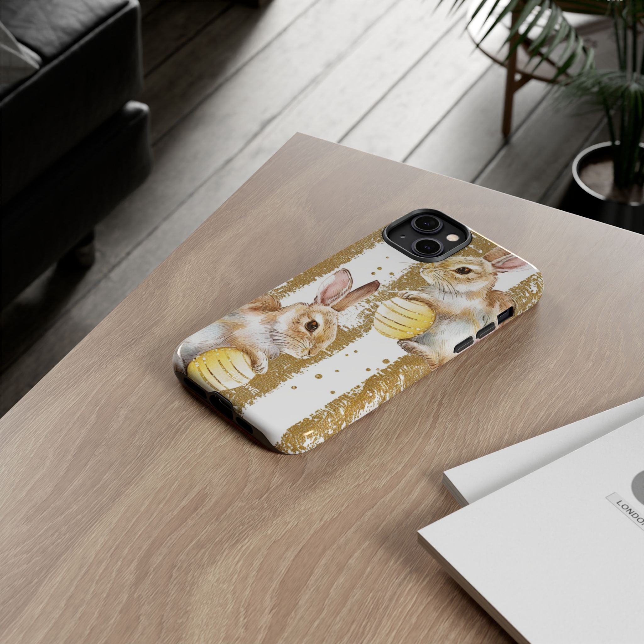 Bunnies Hold Eggs - iPhone Case
