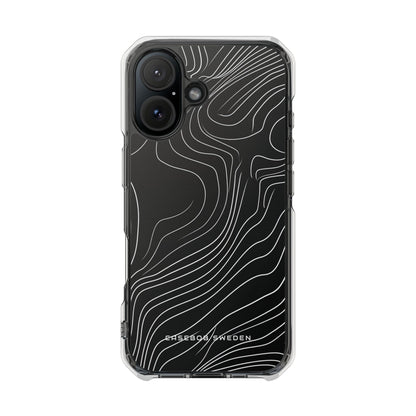 Contour Waveform Flow iPhone 16 - Clear Impact Phone Case