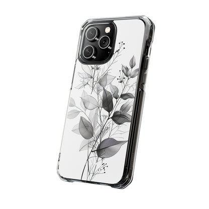 Veined Leaves Gray iPhone 14 Pro Max Case - Impact