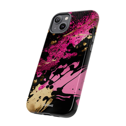 Dynamic Splatter Elegance - iPhone Case