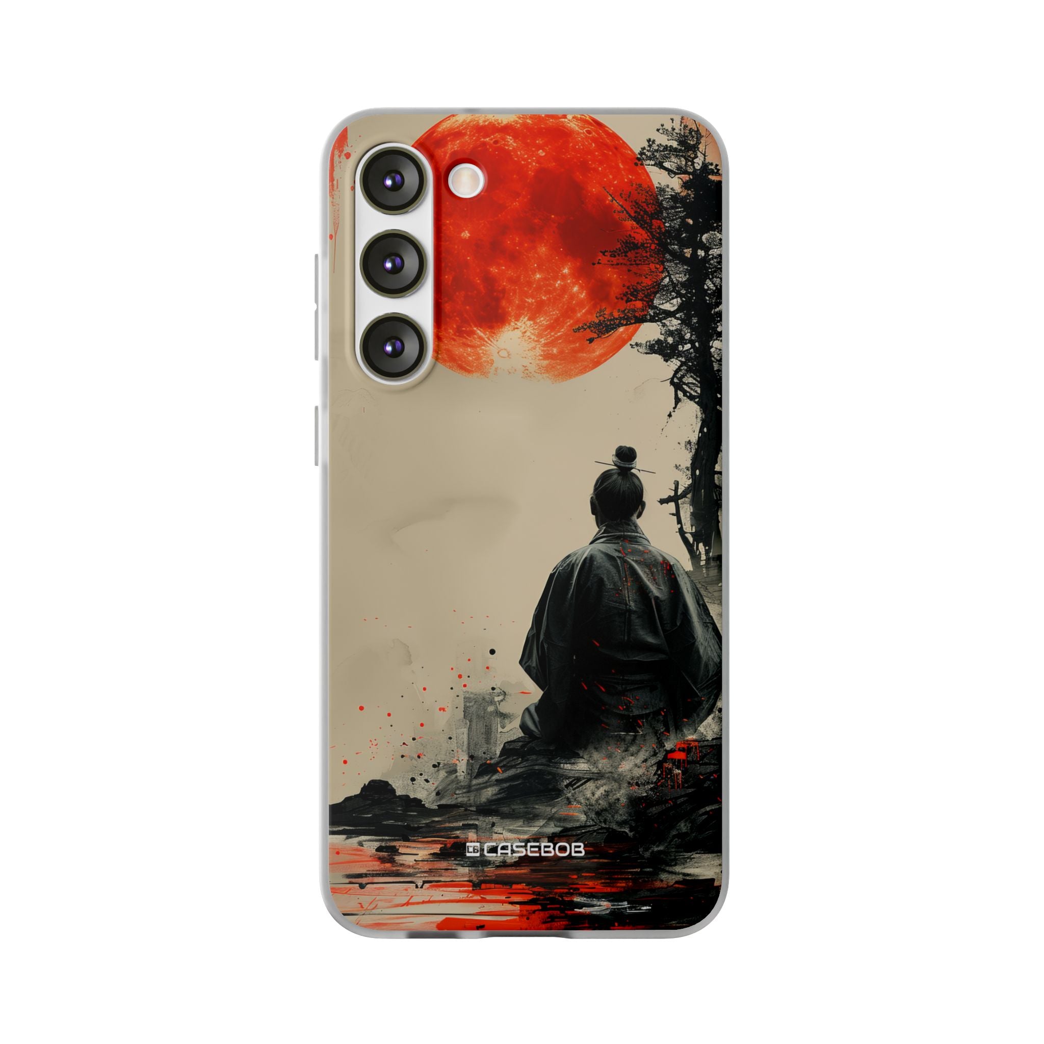 Crimson Contemplation | Flexible Phone Case for Samsung Galaxy