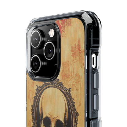 Gothic Skull Elegance iPhone 14 - Clear Impact Phone Case