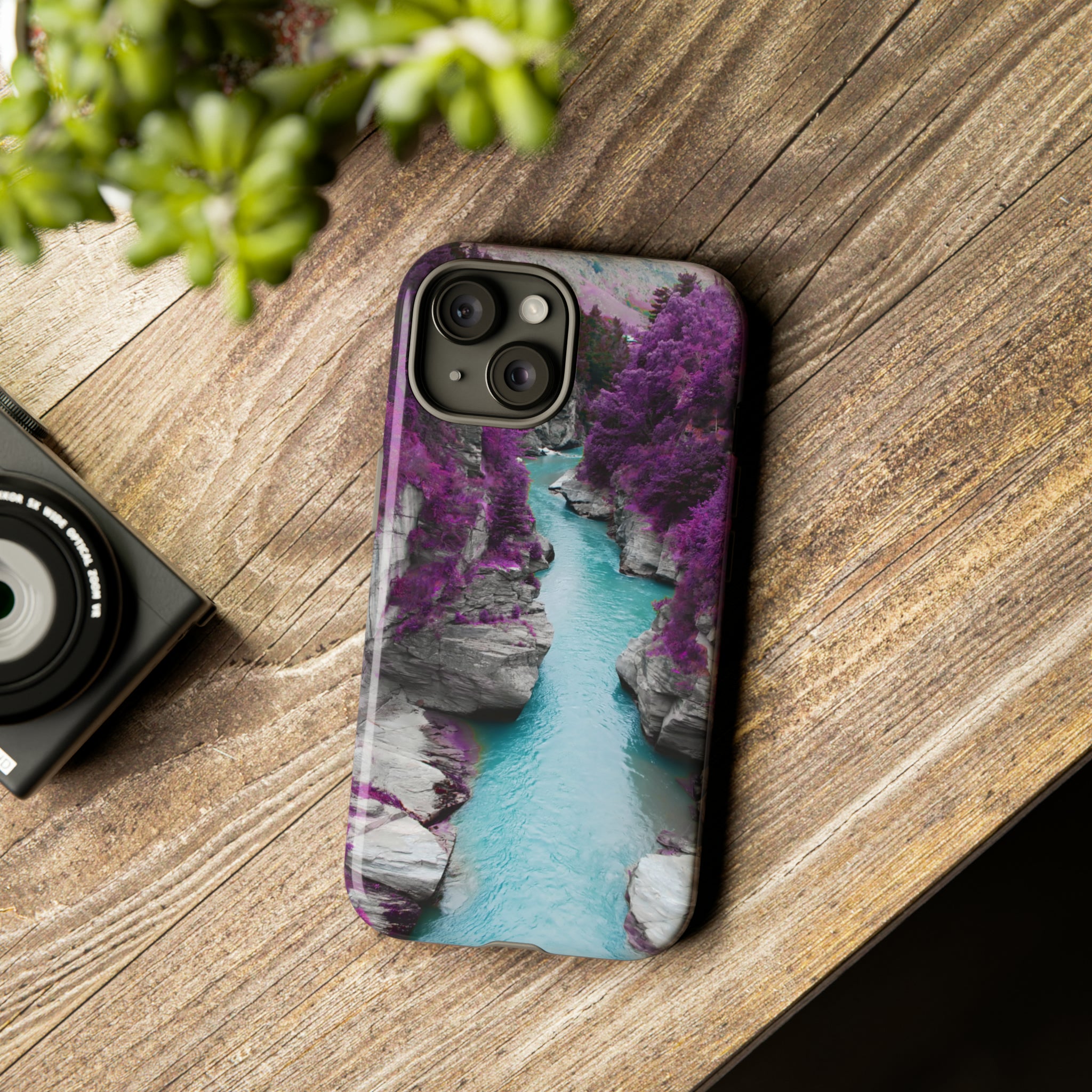 Purple Pine Forest - Protective Phone Case