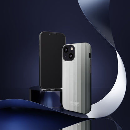 Silver Gradient Stripes iPhone 13 - Tough