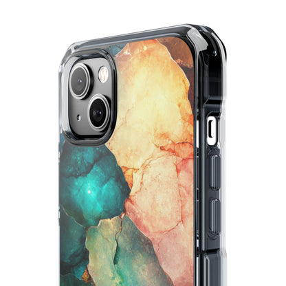 Teal Mosaic Veins iPhone 14 Plus Case - Impact