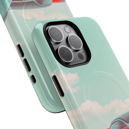 Vintage Turquoise Cars - Tough + MagSafe® iPhone 15 Phone Case