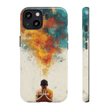 Monk Embracing Enlightenment - iPhone Case