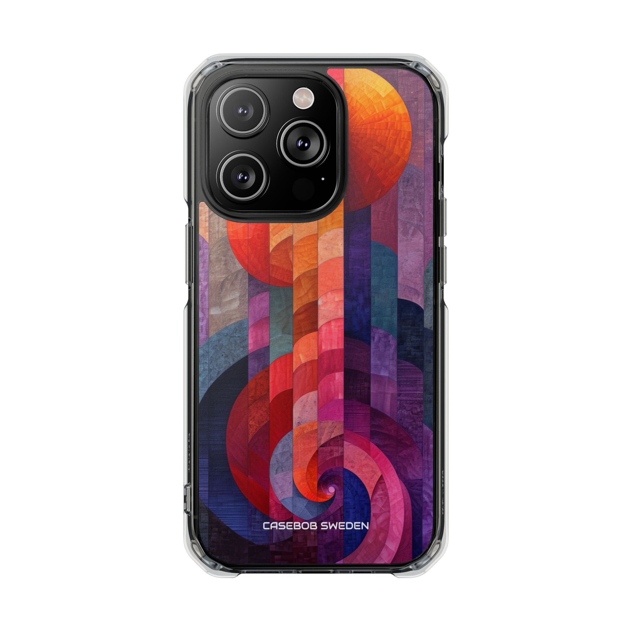 Purple Orange Abstract - Clear Impact iPhone 14 Phone Case