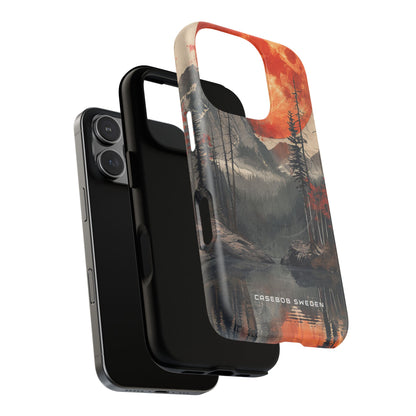 Celestial Glow Over Reflective Landscape iPhone 16 | Tough+ Phone Case