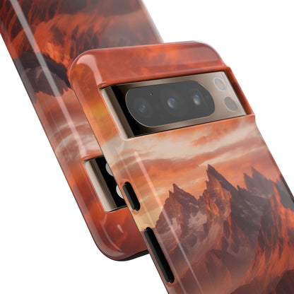 Mountain Peaks Glowing - Google Pixel Case