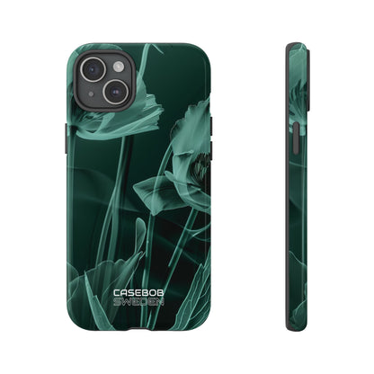 Teal Bloom Radiance iPhone 15 - Tough