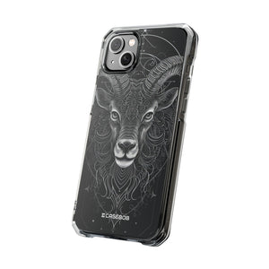 Mystic Ram Mandala - Phone Case for iPhone (Clear Impact - Magnetic)