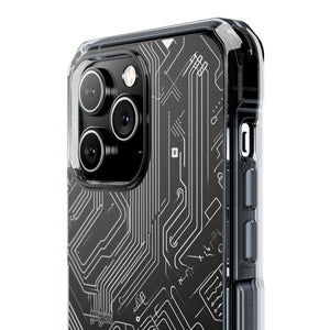 Cyber Circuitry Art - Phone Case for iPhone (Clear Impact - Magnetic)