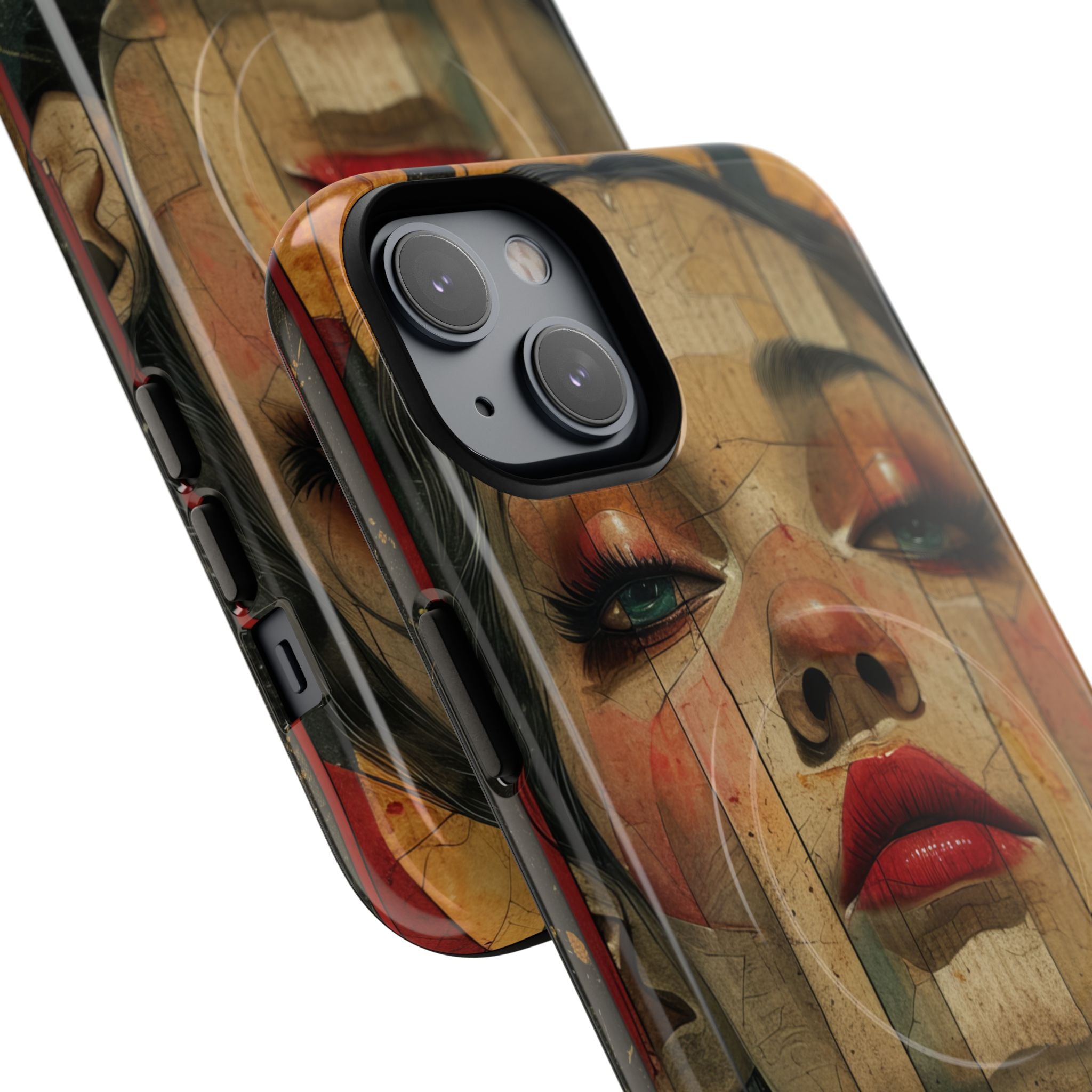 Bold Art Deco Portrait - Tough + MagSafe® iPhone 14 Phone Case