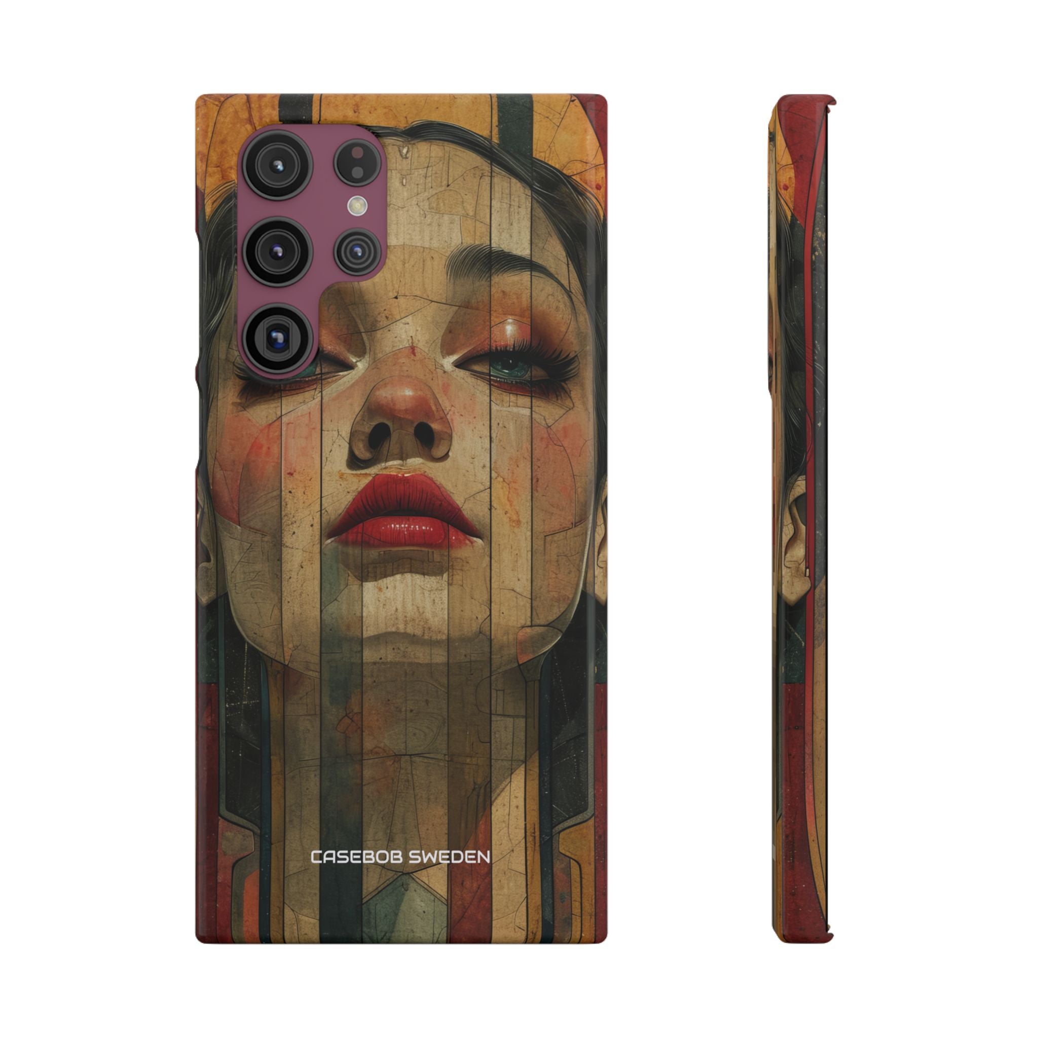 Bold Art Deco Portrait - Slim Samsung S22 Phone Case