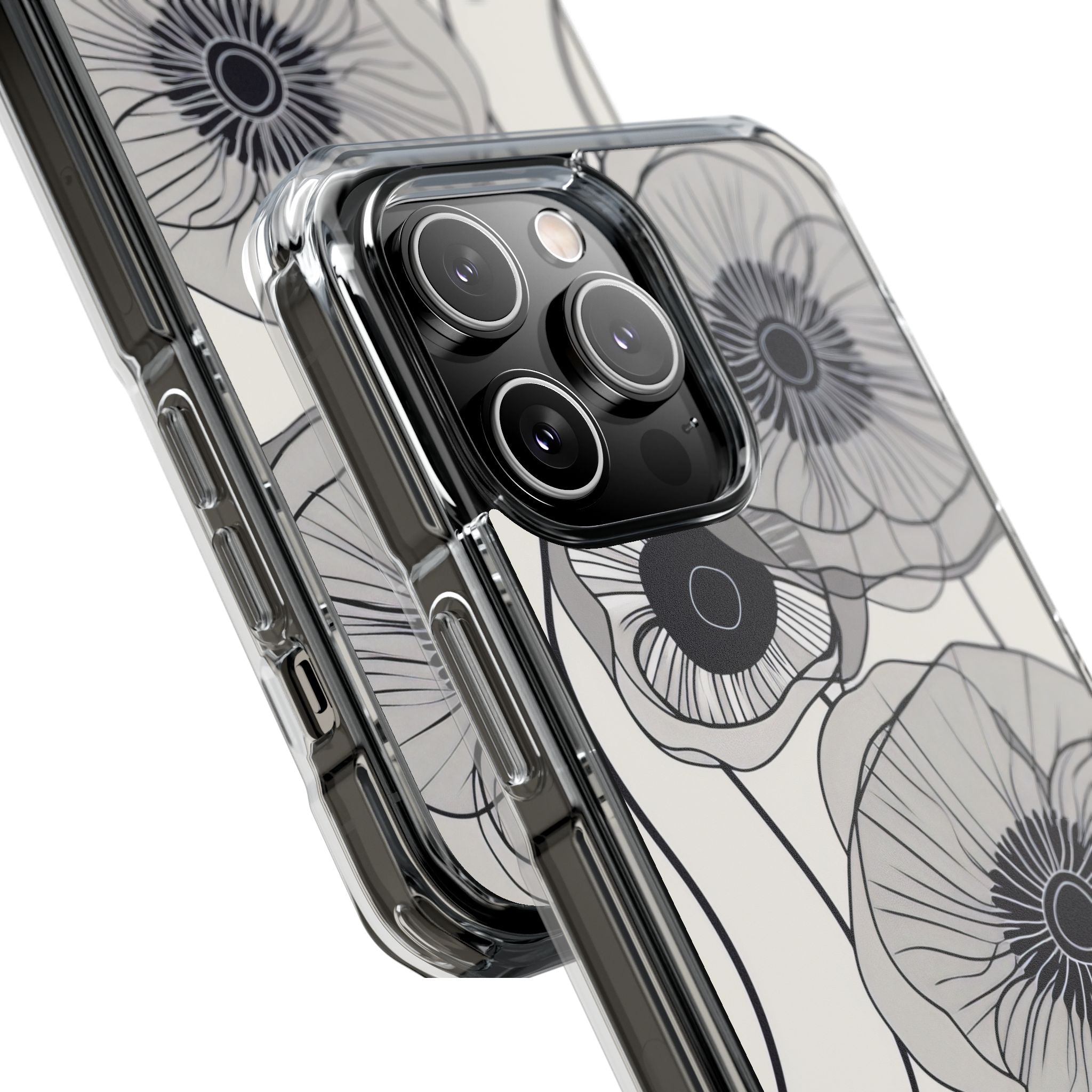 Modern Minimalist Flowers iPhone 14 - Clear Impact Phone Case