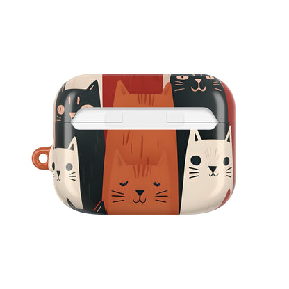 Cat Columns Orange - AirPods Case