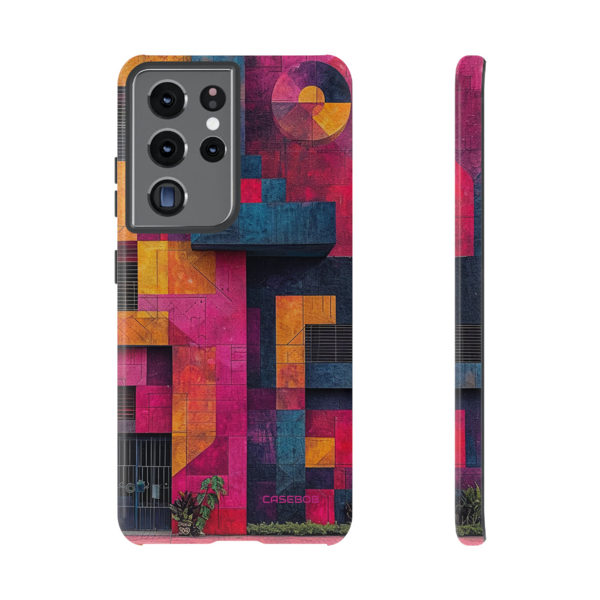 Electric Geometric Vibes - Protective Phone Case