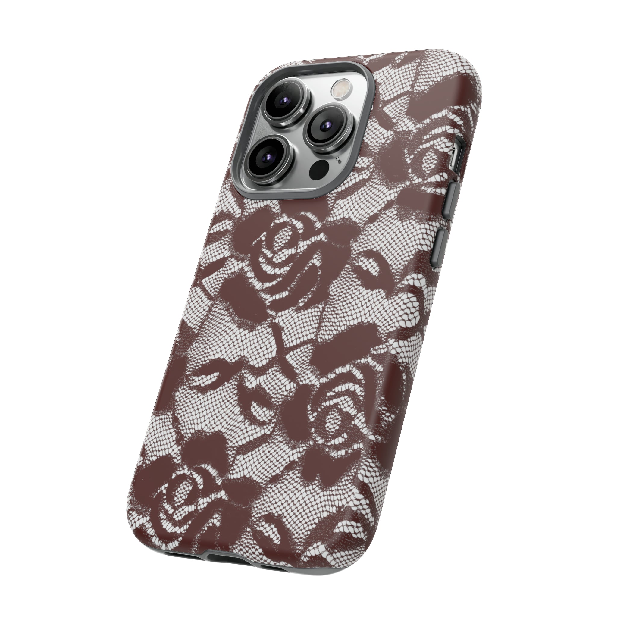 Red Lace Gothic Flower - Protective Phone Case