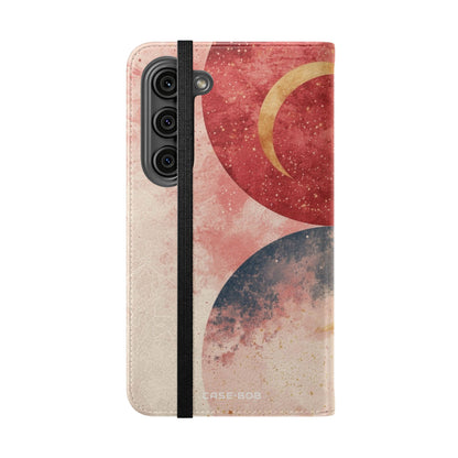 Golden Crescents Crimson - Samsung S23 Case - Wallet