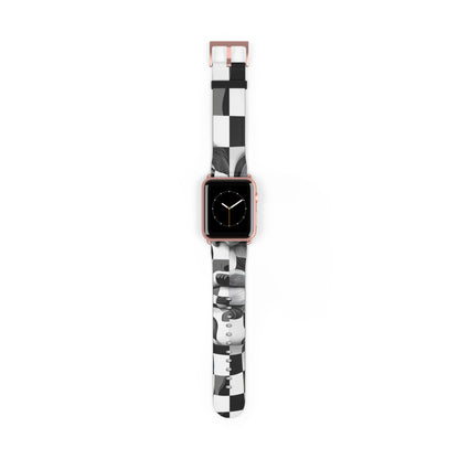 Mirrored Checkerboard Face - Watch Band