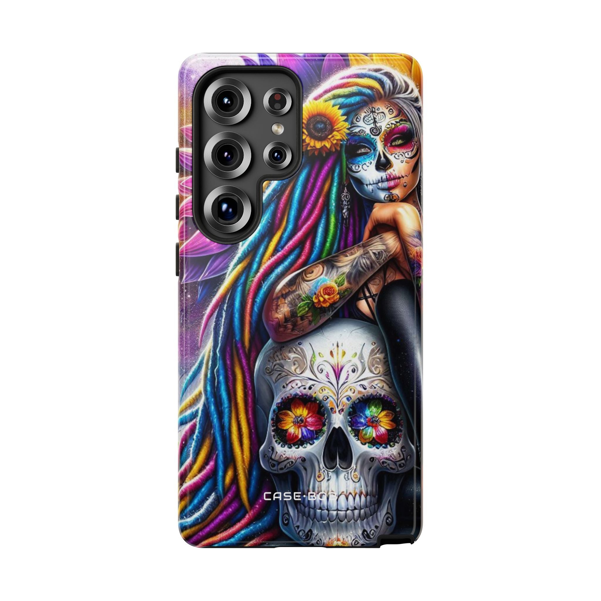 Sunflower Skull Glow Samsung S25 Ultra Case - Tough