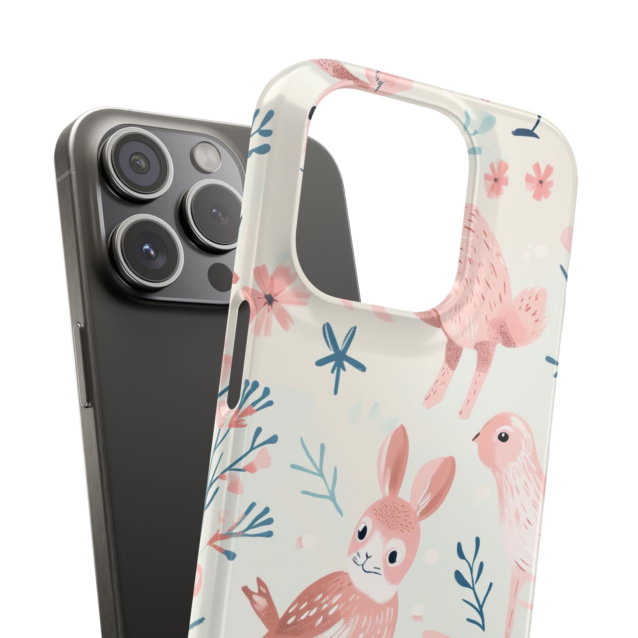 Pastel Whimsical Nature - Slim iPhone 15 Phone Case