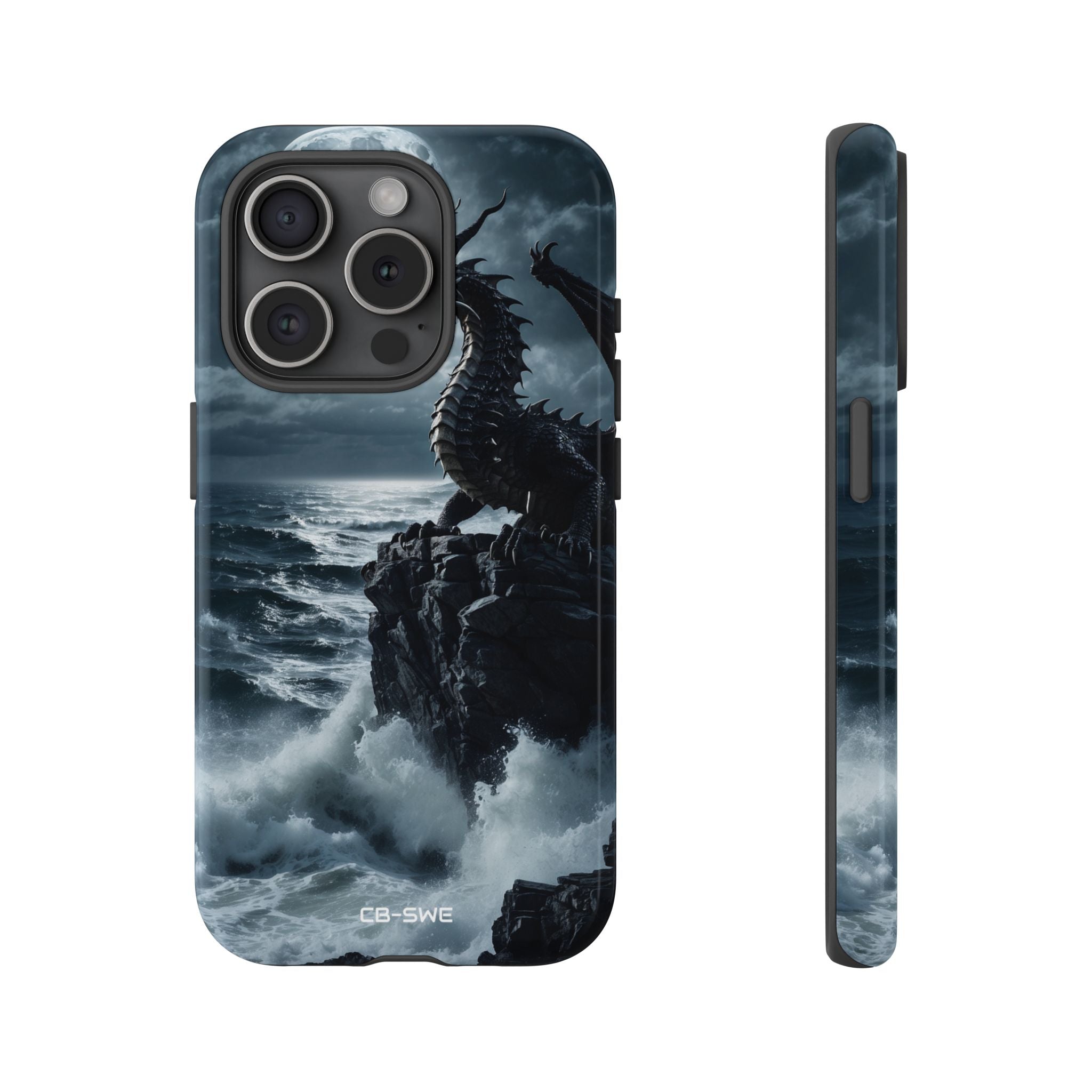 Dragon Roars Against Sea - iPhone Case