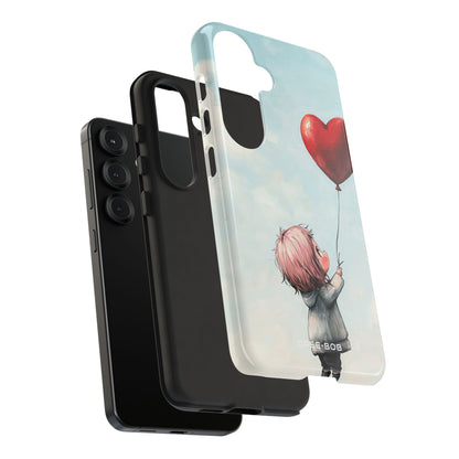 Heart Balloon Glow Samsung S25 Case - Tough