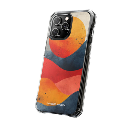 Sunburst Waves - Clear Impact iPhone 14 Phone Case