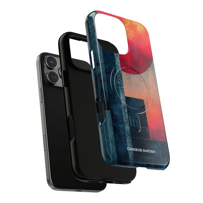 Abstract Geometric Skyline - Tough + MagSafe® iPhone 16 Phone Case