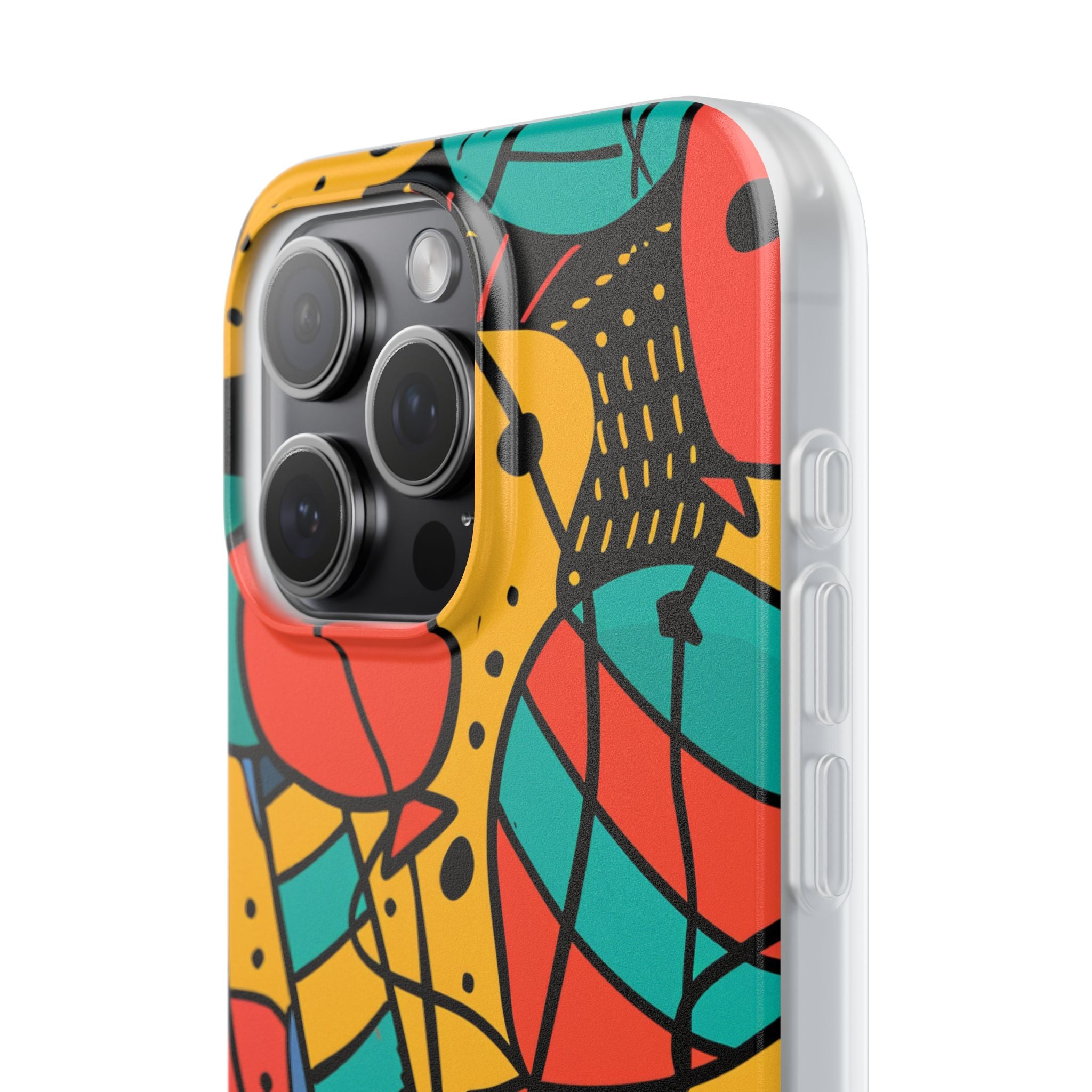 Playful Lines in Motion iPhone 15 - Flexi Phone Case