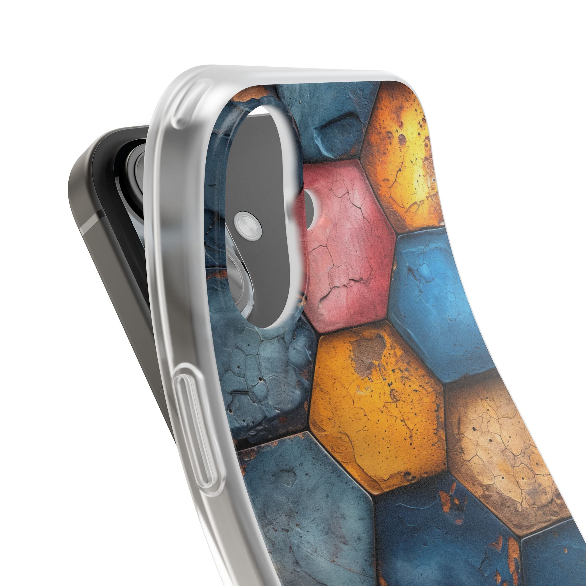 Rustic Geometric Tiles - Flexi iPhone 16 Phone Case