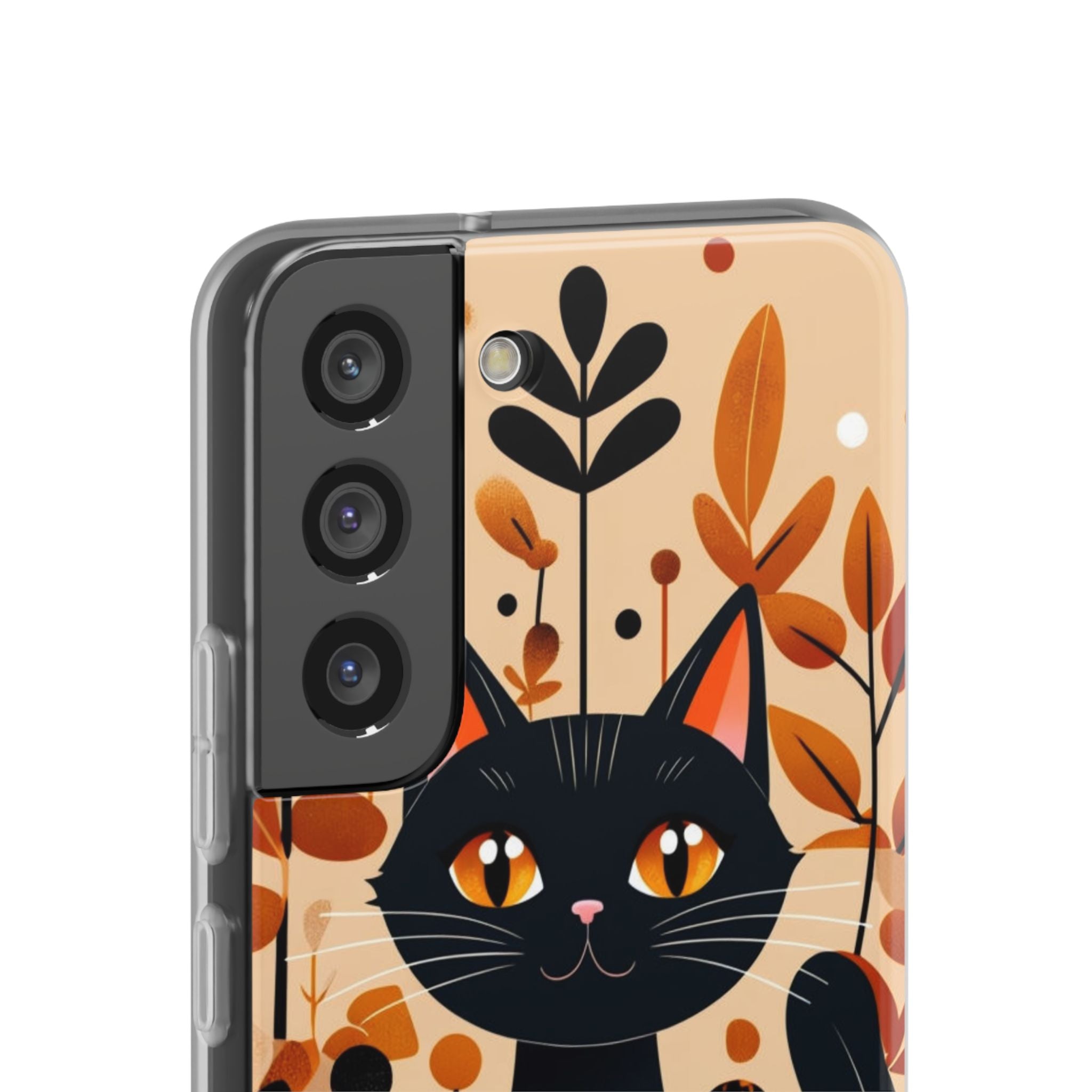 Black Cat Glow Samsung S22 - Soft