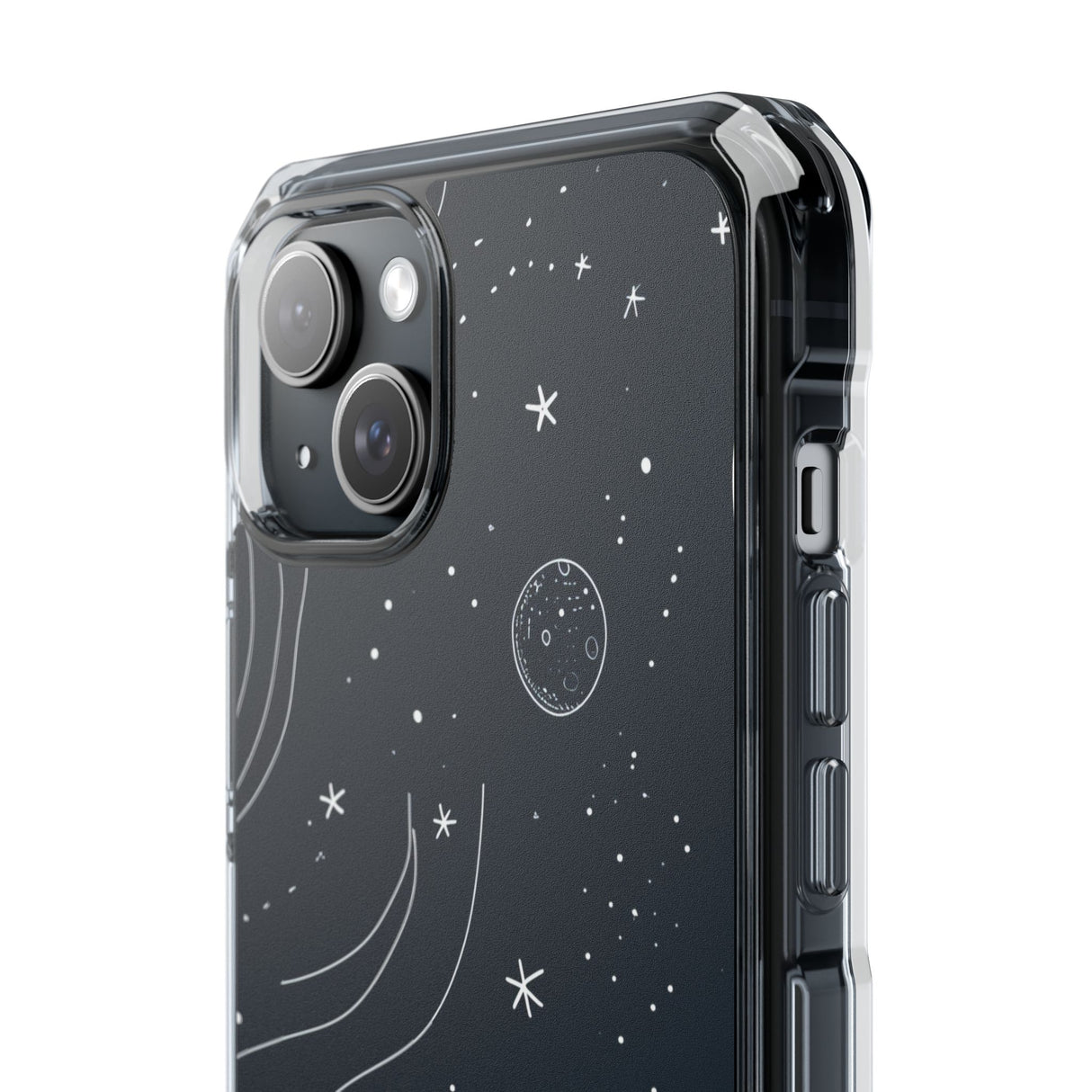 Cosmic Doodle Adventure - Phone Case for iPhone (Clear Impact - Magnetic)